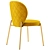 Luxury Velvet Dining Chair - Golden Upholstered Velvet Chair 3D model small image 5