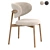 Elegant Oleandro Wood Chair: Calligaris-Inspired 3D model small image 1