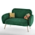 Berber Sofa: Stylish and Comfortable 3D model small image 2