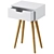 Sleek Mitra Bedside Table by Actona 3D model small image 2
