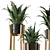 Rustic Indoor Plants in Concrete Pot - Set 535 3D model small image 2