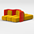 Elegant Gala Sofa by Saba Italia 3D model small image 1