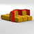 Elegant Gala Sofa by Saba Italia 3D model small image 2