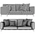 Sleek Flexform Romeo Compact Sofa 3D model small image 2