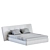 Title: Elegant Poliform REVER Bed for Luxurious Comfort 3D model small image 7