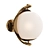 Frosted Moon Globe Brass Sconce 3D model small image 1