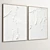 Plaster Frame Duo: Stylish Interior Art 3D model small image 5