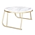 Stone-Top Coffee Table: White & Modern 3D model small image 1