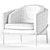 Sleek and Stylish Minotti Fil Noir 3D model small image 4