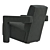 Utrecht Velvet Lounge Chair 3D model small image 2