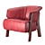 Elegant Back-Wing Armchair: A Cassina Masterpiece 3D model small image 2