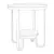 Sleek White Faux Marble End Table 3D model small image 2