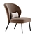 Ventall Armchair: Sleek and Stylish Seating Solution 3D model small image 3