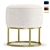 Elegant Rosie Pouffe: 3 Color Options 3D model small image 1