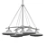 Sleek Brushed Nickel Halogen Chandelier 3D model small image 2