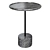 Sleek Marble End Table in Black & White 3D model small image 1