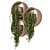 Concrete Pot Hanging Plants Set 3D model small image 6