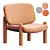 Modern TOTTORI Fabric Armchair 3D model small image 1