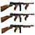 Classic Vintage Rifle Gun 3D model small image 1