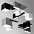 Geometric LED Ceiling Lights: Jules (Set of 5) 3D model small image 1