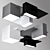 Geometric LED Ceiling Lights: Jules (Set of 5) 3D model small image 2