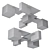 Geometric LED Ceiling Lights: Jules (Set of 5) 3D model small image 8