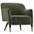 Sleek Molteni Armchair: Modern Design 3D model small image 1