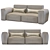 Elegant Porter Sofa: Polys 296,854, Verts 297,114 3D model small image 2