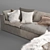 Luxury Mateo 4PC Sofa Set 3D model small image 4