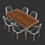 Modern Lounge Dining Set: Table & Fasmino Chairs 3D model small image 2