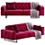 Elegant Porto Sofa Bed 3D model small image 1