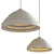 Stylish Pyramid Pendant Lamp 3D model small image 1