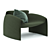 Elegant Fabric Armchair: Le Club 3D model small image 2