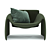 Elegant Fabric Armchair: Le Club 3D model small image 3