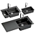 Hansgrohe Kitchen Sink Set: Stylish Taps & Functional Design 3D model small image 3