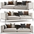 Flexform Romeo 3-Seater Sofa 3D model small image 1