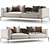 Flexform Romeo 3-Seater Sofa 3D model small image 2