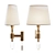 Elegant White Wall Lamp 3D model small image 1