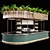 Outdoor Cafe Counter with Canopy 3D model small image 1