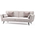 Cozy Edinburgh Beige Sofa Bed 3D model small image 2