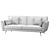 Cozy Edinburgh Beige Sofa Bed 3D model small image 3