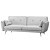 Edinburgh Green Pull-Out Sofa: Stylish and Comfortable 3D model small image 2
