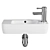 Geberit Selnova Handrinse Basin: White Elegance 3D model small image 2