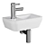 Sleek VitrA Integra Wall Basin 3D model small image 1