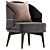 Stylish Billy Armchair 3D model small image 1