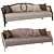 Luxurious Féraud Velvet Sofa 3D model small image 1