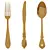 Elegant Crockery Cutlery Set 3D model small image 1