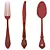 Elegant Crockery Cutlery Set 3D model small image 3