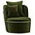 Trussardi Oval Armchair: Iconic Italian Design 3D model small image 2