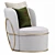 Trussardi Oval Armchair: Iconic Italian Design 3D model small image 4